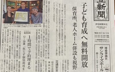 伊豆新聞一面でグラウンドプロジェクトが紹介されました。